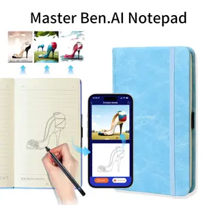 Customised AI Writing Notebook Leather Notebook Office Diary Smart Notebook with Pen Set Ai APP