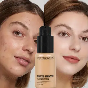 1PC Pro Flawless Liquid Foundation - Concealer Foundation Hybrid, Full Coverage, Natural Matte Finish, Waterproof, Long-Lasting Concealer for Dark Circles, Acne, Blemishes, and Imperfections - Suitable for All Skin Types and Tones