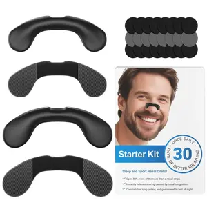 Nasal Strips for Snoring | Extra Strength Snoring Solution Nose Strips | Improve Breathing and Sleep Quality Night (30 pairs, Black)