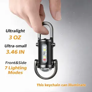 Mini LED Flashlight Strong Light Portable Flashlight, USB-C Rechargeable Keychain Light with  Strobe and SOS Light for Camping, Hiking, Work, Travel, Outdoor fun