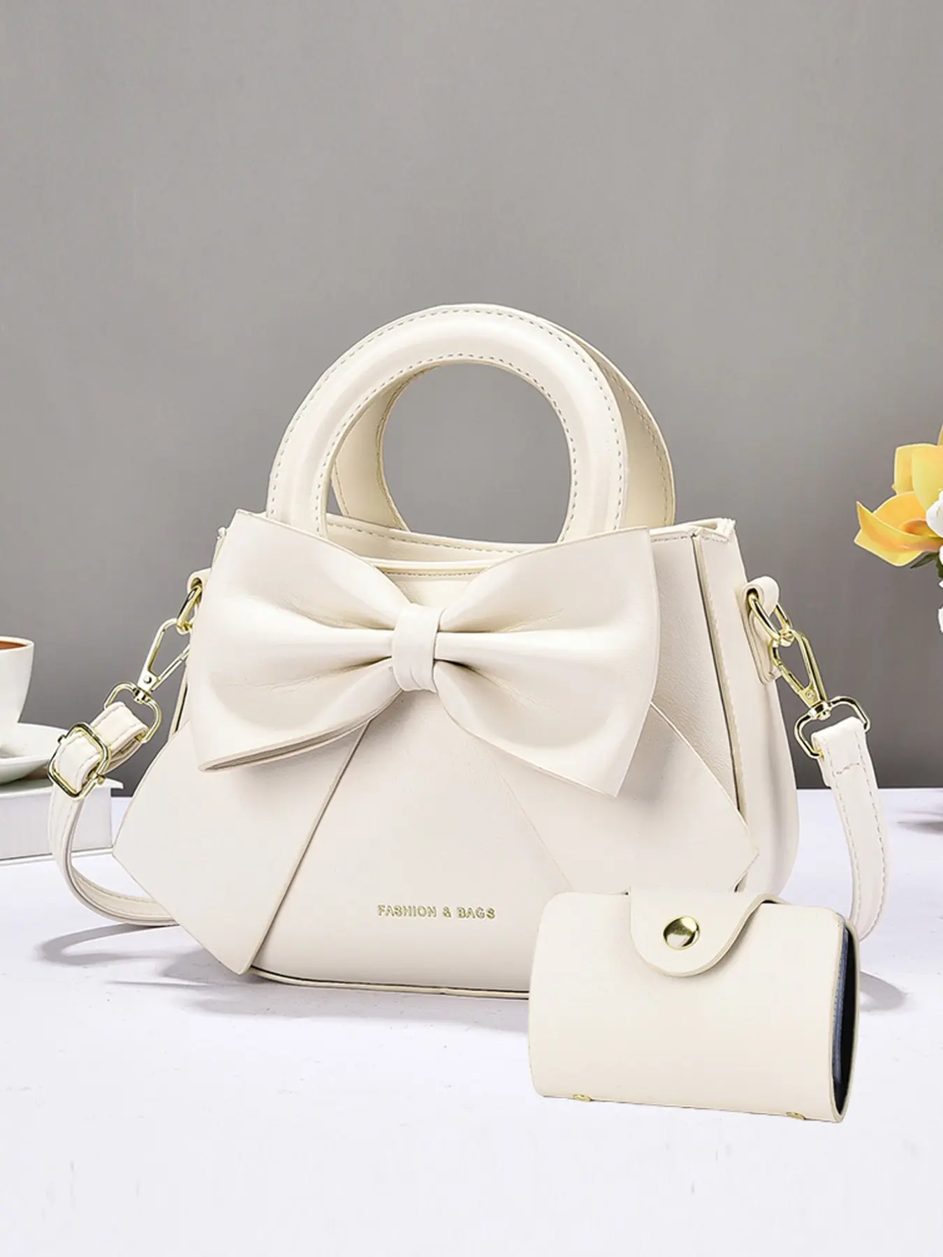 Women's Two-Piece Bag Set, New Fashionable Versatile Shoulder Crossbody Handbag, Stylish Single-Shoulder Clutch Bags