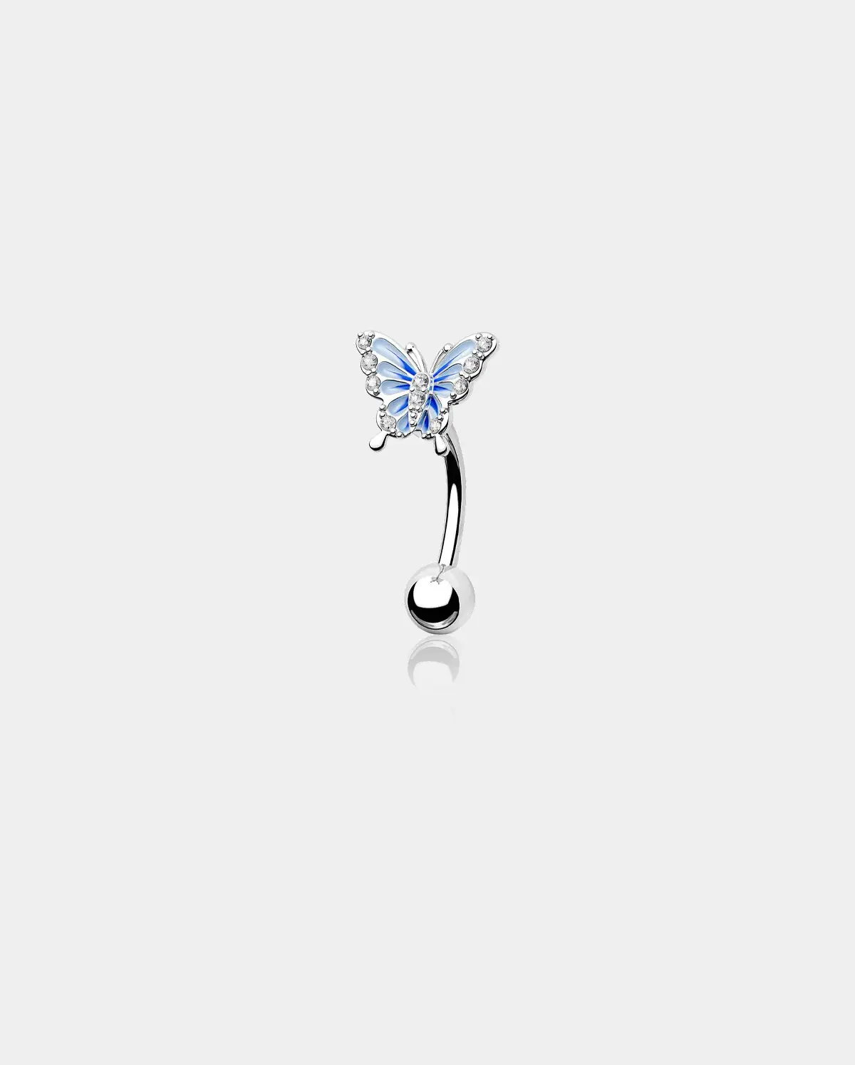 Blue Butterfly Rook Piercing Earrings - Fashion Costume Jewelry Body Jewelry Accessory