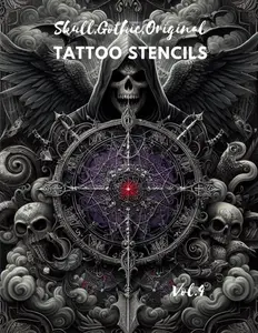 Skull,gothic,original tattoo stencils: Tattoo designs