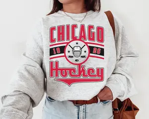 Vintage Chicago Blackhawk Sweatshirt T-shirt Blackhawks Sweater Blackhawk Shirt Hockey Fan Retro Chicago Ice Hockey Chicago 1926