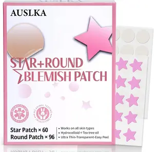 AUSLKA Star Blemish Patches (156 Patches) - Hydrocolloid Patch,Hydrocolloid Patches for Face,Skin Care, Facial Stickers