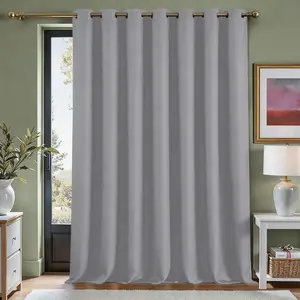 Blackout Door Curtains for Doorway Privacy, Grommet Closet Curtains for Bedroom Closet Door, Thermal Insulated Temporary Doorway Cover Room Divider Drapes (1 Panel, Dark Grey)
