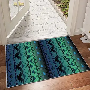 1PC Aztec Pattern Front Door Mat Good for Greeting, Outdoor Indoor Entrance Mat, Bedside Rug, Bathroom Mat, Small Floor Mat, Suitable for Spring Summer Autumn Winter