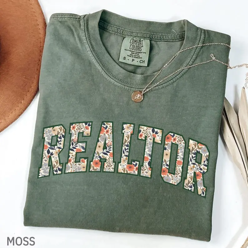 Comfort Colors Realtor Shirt, Boho Floral Realtor Graphic Tees, Cute Realtor Shirt, Real Estate Agent Gift, Apparel for Agents