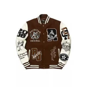 Lutador Brown Varsity Jacket