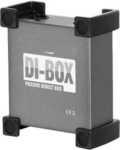 PRO200 2-CH Passive Direct Box - 1/4" to XLR Balanced Converter, Studio & Stage DI Box with Impedance Matching, Hum Elimination & Anti-Vibration Pads (PRO200)