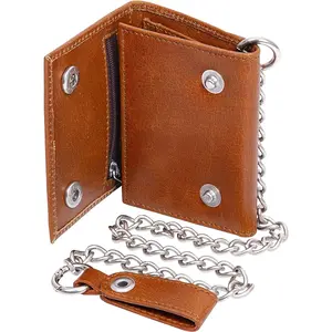 RAWHYD - Trifold Chain Wallet - Full Grain Leather - 10.5” x 4.5”