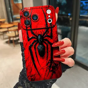 Spider Background Pattern Phone Case, Valentine's Day Gift, Anti-Drop Wear-Resistant Fashionable Protective Cover for iPhone Models Accessories