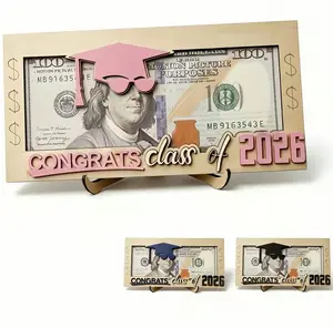 Class of 2026 Graduation Money Holder Wooden Sign - Unique Wooden Congrats Grad Gift Box - Personalized High School & College Graduation Keepsake - Funny Money Display Decor