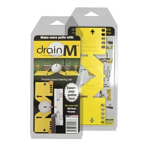 drainM Portable Training Aid for Indoor/Outdoor Golf Practice - Putting and Swing Alignment
