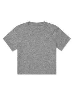 The Organic Short Sleeve Boxy Tee [Heather Grey]