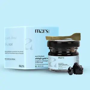 Mars Pure Himalayan Shilajit Gold Resin: Powered with Ashwagandha, Maca Root & Black Musli