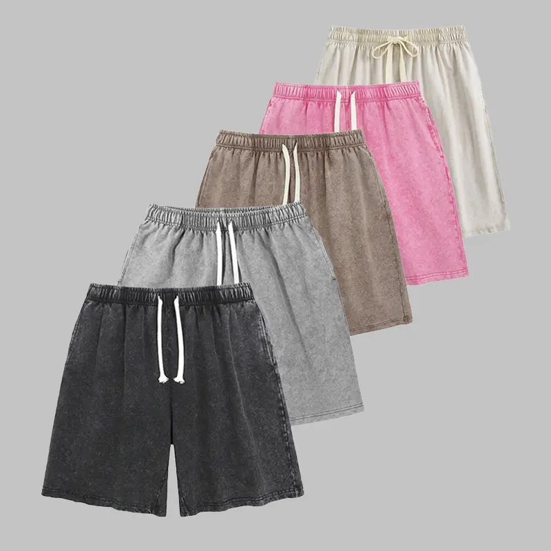 1 Pack 260G Mens Shorts Athletic Vintage Short Acid Washed Shorts Cotton Heavyweight Elastic Waist Streetwear Athletic Sweat Shorts Acid Washed Cotton Elastic Waist Drawstring Gym Workout Jogger Pants with Pocketsr