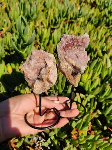 Pink Amethyst Druze on Stand, Pink Amethyst Geode, Raw Pink Amethyst, Rough Pink Amethyst, Heart Chakra Crystal, Chakra Crystal, Amethyst