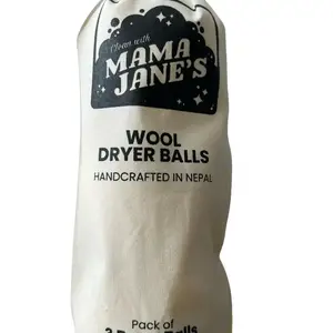 Mama Jane's Wool Dryer Balls Handcrafted in Nepal Pack of 3 Eco-Friendly Laundry Balls