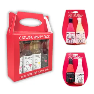 PetWineShop CatWine Pawty Pack - Natural Catnip Toys Liquid Treat for Cats