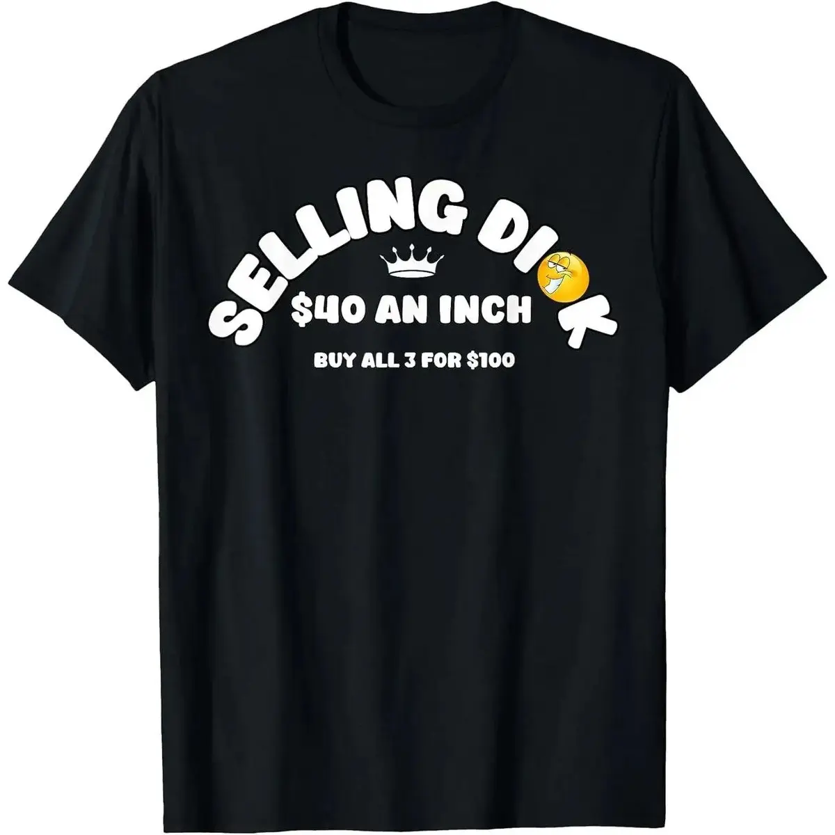 Men's Short-Sleeve Casual Round Neck Streetwear Top - Funny Dick Meme Humor Adult T-Shirt, Shortsleeve, Funny Shirts, Humor Graphic Tee, Funny Adult Meme Humor