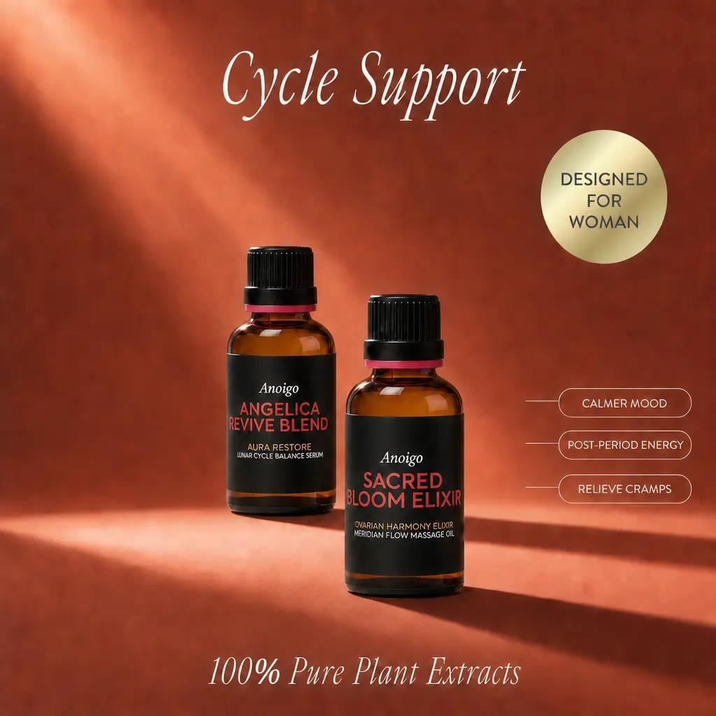 Anoigo ARB+SBE 2*50ml | Boost Energy, Ease Cramps, & Soothe Discomfort Support | Pure Plant Ingredients Health Support Body Oil Women’s Wellness PMS Relief