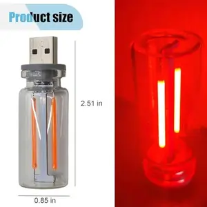 USB LED Atmosphere Light - Plug-in USB Ambient Retro Lamps, Mini LED Car Interface Charging Night Light for Hallway, Bedroom