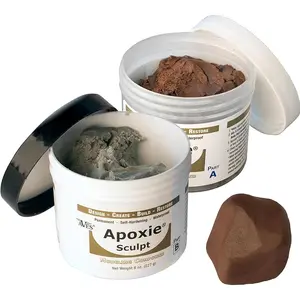 Aves Apoxie Sculpt - 2 Part Modeling Compound (A & B) - 1 Pound, Apoxie Sculpt for Sculpting, Modeling, Filling, Repairing, Simple to Use and Durable Self-Hardening Modeling Compound - Brown