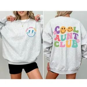 Cool Aunt Club Front And Back Print Sweatshirt