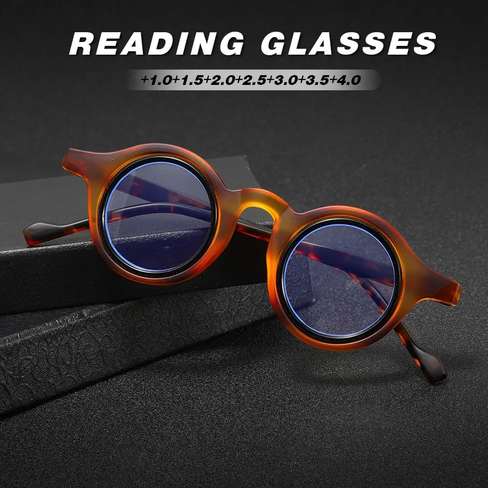 Round reading glasses blue light blocking, spring hinge reading glasses for ladies and gentlemen's eyes tired anti-glare reading glasses , suitable for reading books, phones, office, gift-giving best choice, Reading Eyeglasses, Reading Eyewear