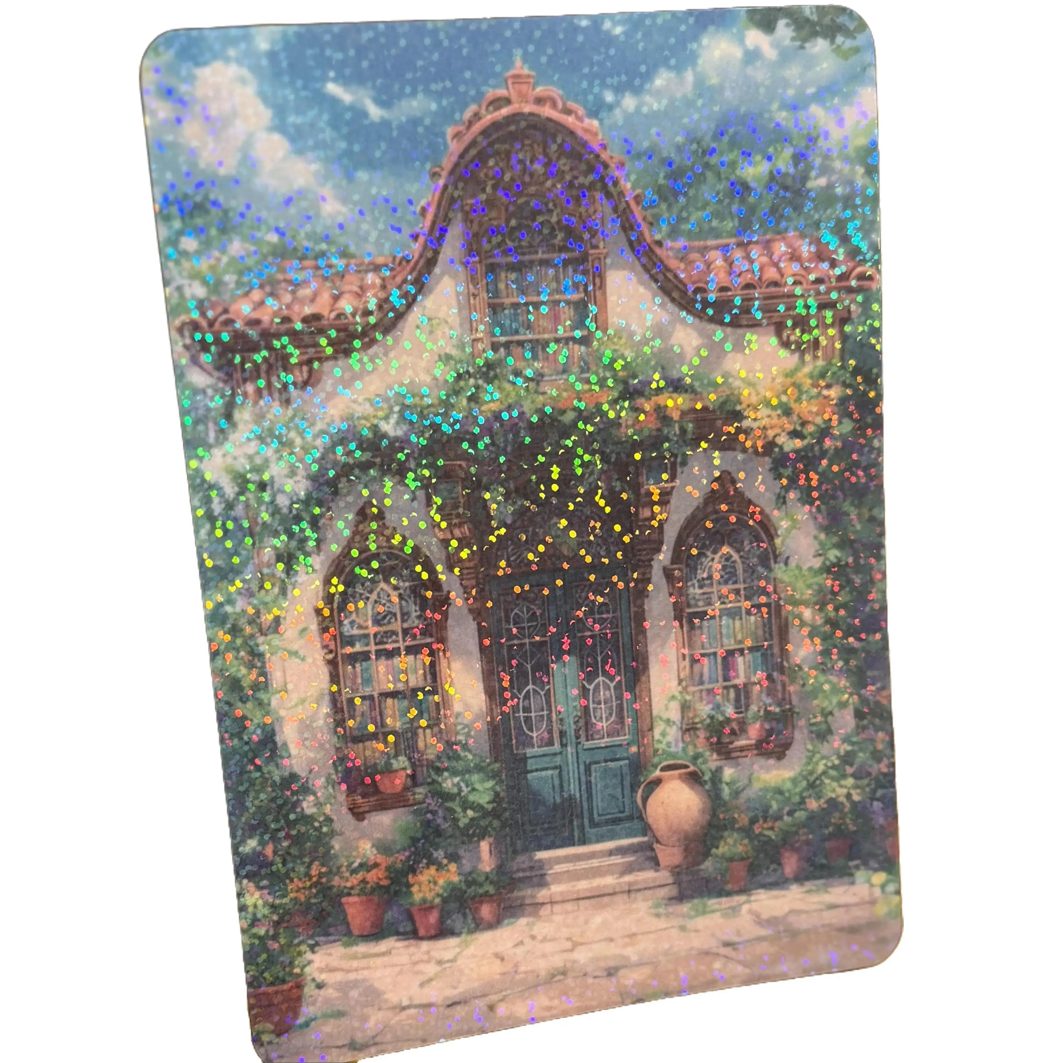 Shimmer Cottagecore Bookstore Kindle Case Insert – Holographic Bookish Charm for Your E-Reader