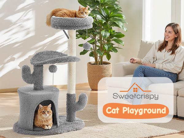 33 Inch-Cat Climbing Shelf,  Indoor Playhouse, Post Cascading Cat Climbing Shelf,Cozy Nest, Durable, Space-Saving Design, Gift for Pet Owners