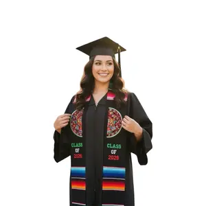 CALENDARIO AZTECA Class of 2026 Mexican Graduation Stole. Clase 2026 Estola de Graduación