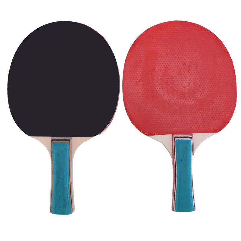 Suction card solid wood table tennis racket Double-sided reverse glue training racket Two racket Three ball Student training table tennis racket