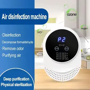 Home Ozone Air Purifier Negative Ion Decomposes Formaldehyde Bacteria Mold 4 Working Modes P1-P4 for Living Room Bedroom Odor Eliminator Plug-in Smart Pet-Friendly