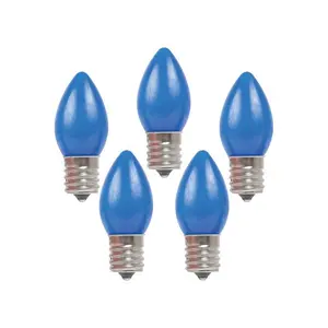 Holiday Bright Lights 9760968 C7 Christmas Light Bulbs, Blue, 1 in. - 25 Lights