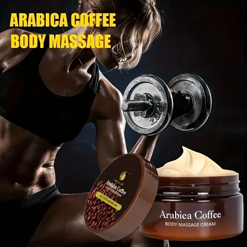 1pc/2pcs coffee firming massage cream, exercise firming body cream, mild ingredients, firming/firming/smooth light brown color.