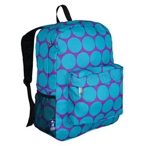 Wildkin Kids 16" Backpack for Boys and Girls, Ideal Size for Kindergarten, Elementary, and Middle School, Perfect for School and Travel, BPA-Free (Big Dot Aqua)
