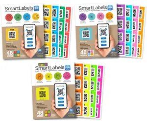SmartLabels Original Modern & Neon Color Combo 48 QR Code Labels for Storage Organization & Index Dividers SmartLabels Original Modern & Neon Color Combo 48 QR Code Labels for Storage Organization & Index Dividers