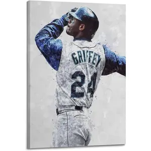 Ken Griffey Jr Cool Poster Poster Wall Art Canvas Aesthetic Decorative Modern Art Print Bedroom Decor