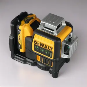 DEWALT DW089LG 12-Line 360° Green Laser Level Self-Leveling 3D Cross Line Tool - IP65 Dust/Water Protection, ±3mm/10m Accuracy for Indoor and Outdoor Construction, Home Renovation and Precision Layout