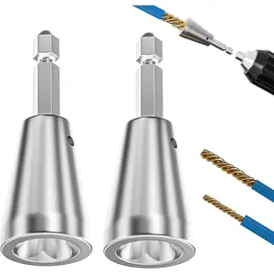 2 count Wire Twister Tool for Drill, Wire Nut Twister for Electrical Power Drill, 6mm Hex Shank  Wire Twisting Tool Wire Twister Wire Connector for 9-22 AWG