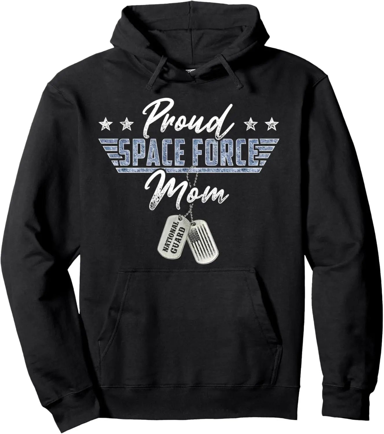 Proud Space Force Mom US Space Force Family Matching Pullover Hoodie