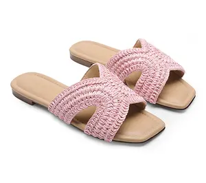Dream Pairs Raffia Slide Sandal