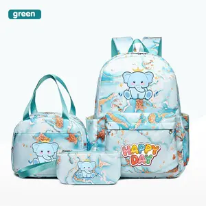 3pc Cracked Pattern Backpack Set, High-Definition Cartoon Print, Multiple Colors Available, Ideal Gift, Large Capacity, Adjustable Straps