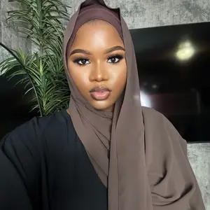 2-Piece Chiffon Hijab Set with Matching Undercap