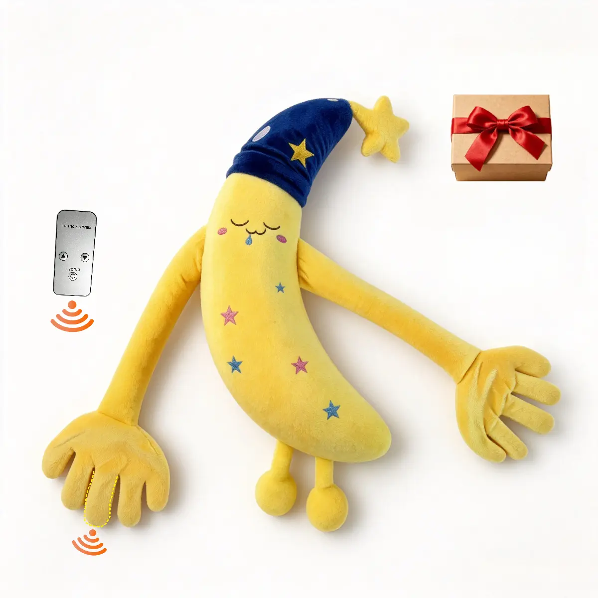 Giant Plush Patting Hand Toy – Cute Moon Stuffed Pillow, Gentle Patting Soothing Pillow for Babies, Soft Interactive Plush for Toddlers, Birthday Gift & Party Decor for Boys Girls