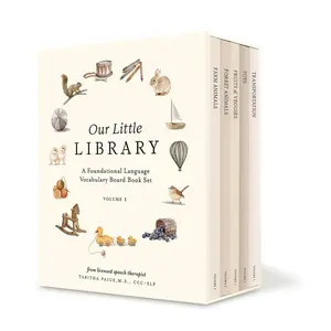 Our Little Library | Foundational Language Vocabulary Board Book Set for Babies