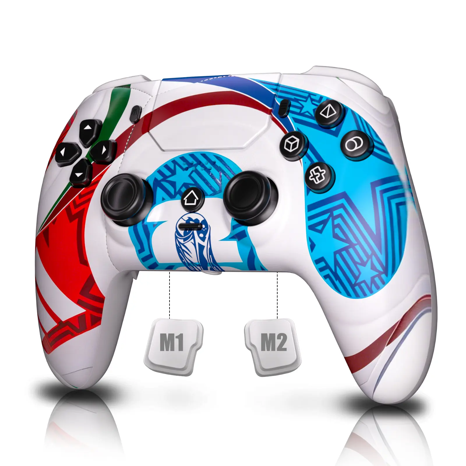 Wireless Gaming Controller Compatible with PS5/PC, Hall Effect Anti-Drift Joysticks, Programmable Macro Back Buttons, 6-Axis Gyroscope, Dual Vibration, Turbo Function, Touchpad, 3.5mm Audio Jack & Built-in Microphone, Birthday Gift for Gamers