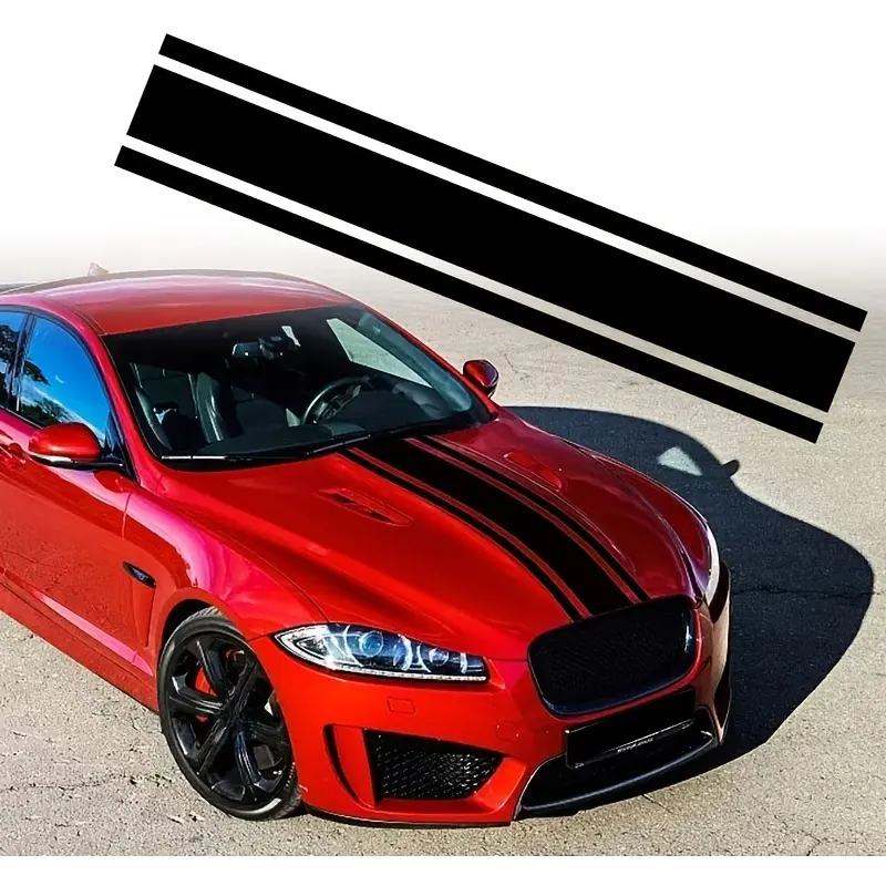 49" X 8.7" Car Hood Stickers, Racing Stripe Body Side Stickers, Vinyl Modification Decorations, Automotive Accessories, enough to decorate over 5 cars, suitable for multiple uses on car bodies, car modifications, Car Vehicle Decoration, Side Decals
